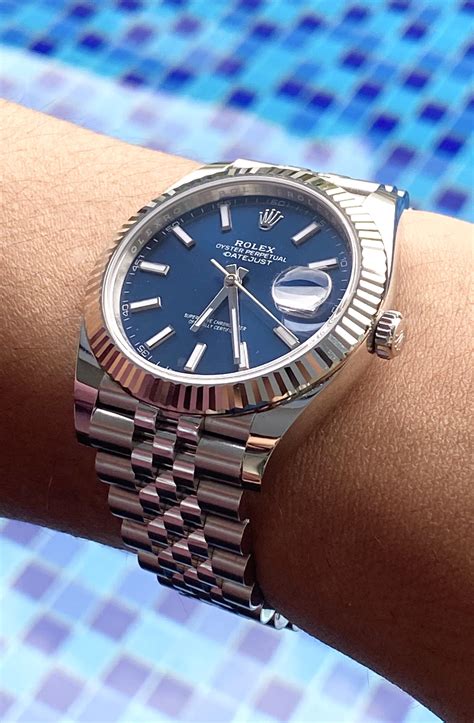 rolex blaues armband|blue Rolex bezel.